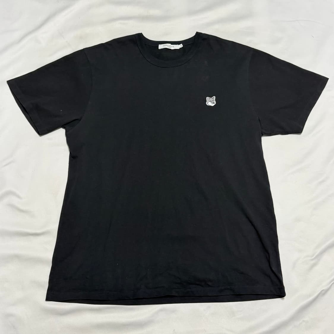 XXL 메종키츠네 폭스헤드 패치 블랙 반팔티 상품이미지2