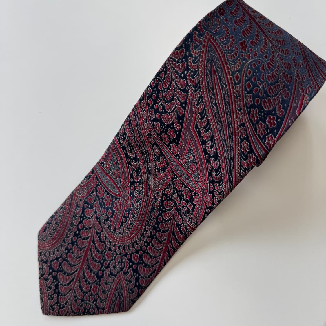 BALENCIAGA 발렌시아가 정품 명품 페이즐리 넥타이 7.8cm 상품이미지5