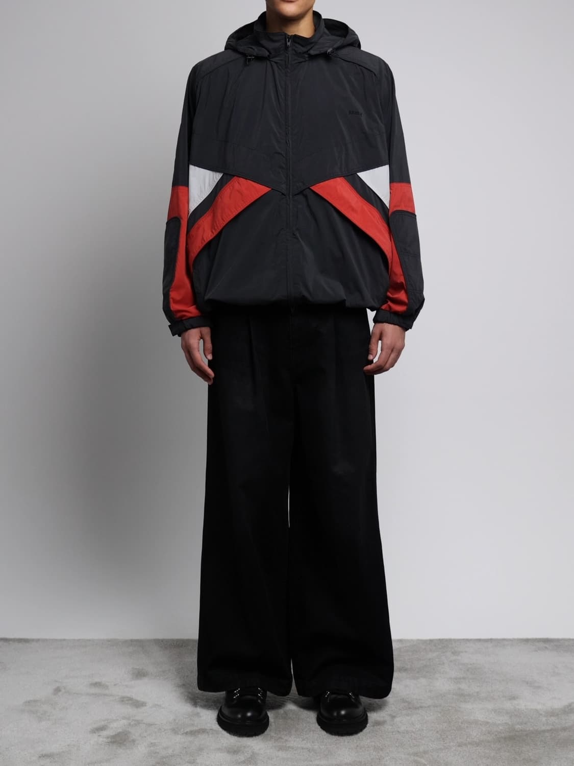 [46] 준지 25FW 워싱 트랙 점퍼 레드 미사용 상품이미지10