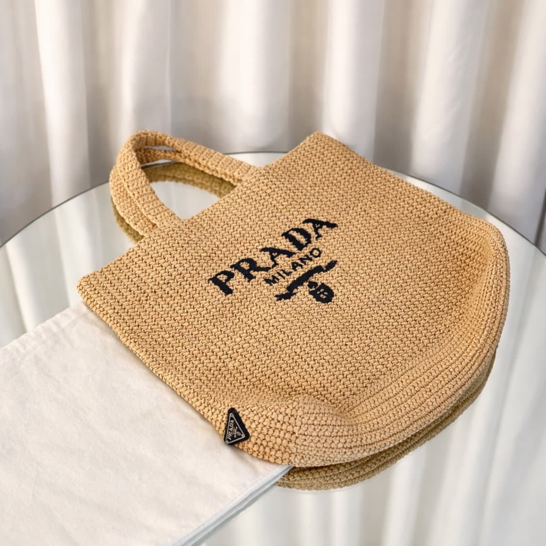 프라다 라피아 크로셰 네트 토트백 숄더백  상품이미지1