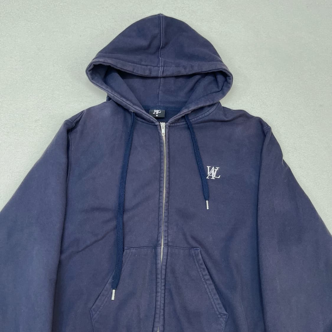WOOALONG navy 2way hood zip-up 상품이미지5