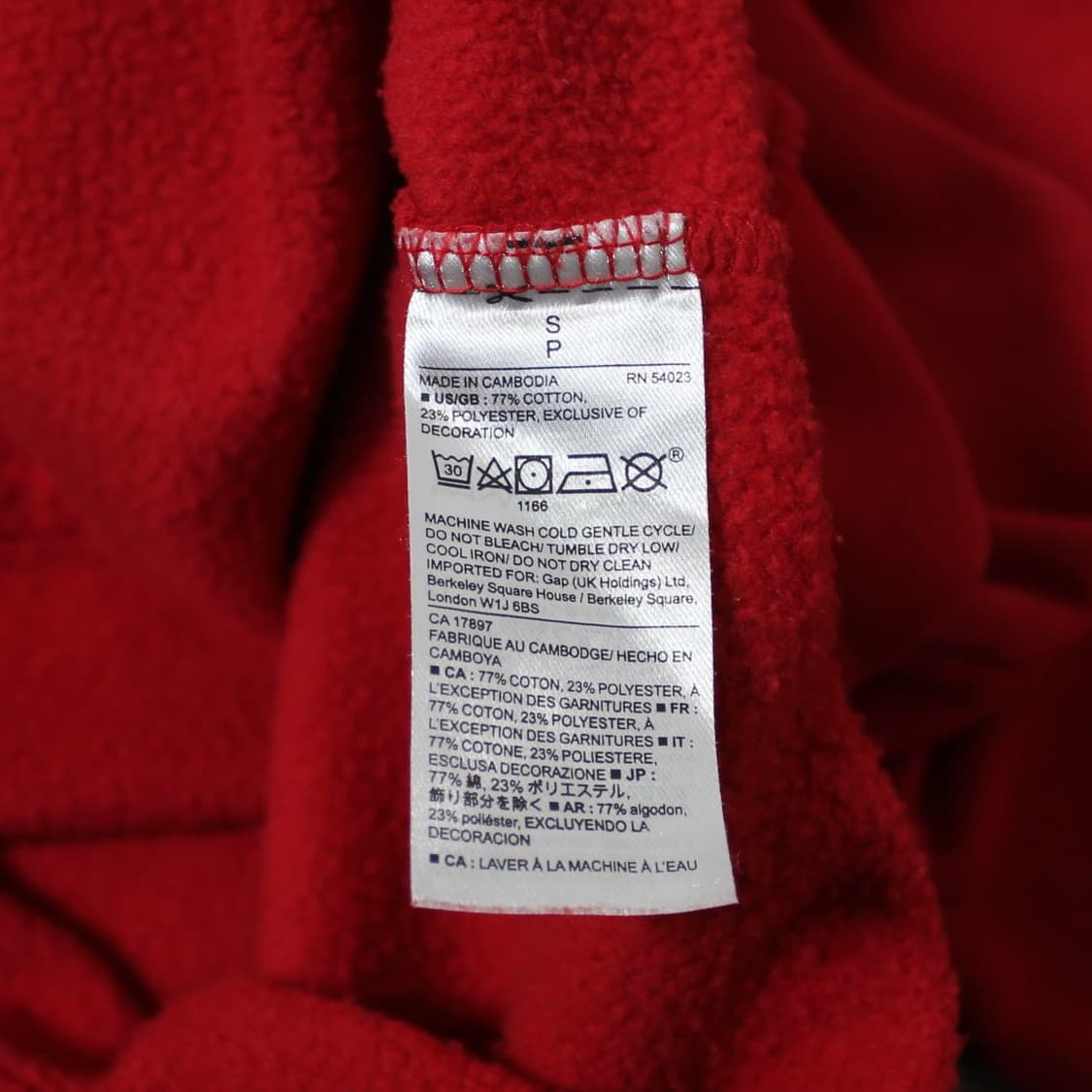 Gap 갭 레드 맨투맨 상품이미지5