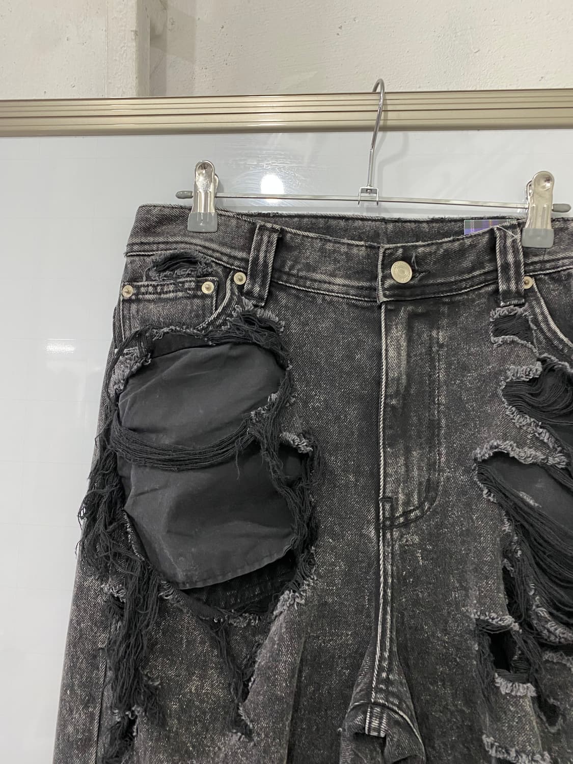 LECYTO 디스트로이드 데님 팬츠(L) 상품이미지3