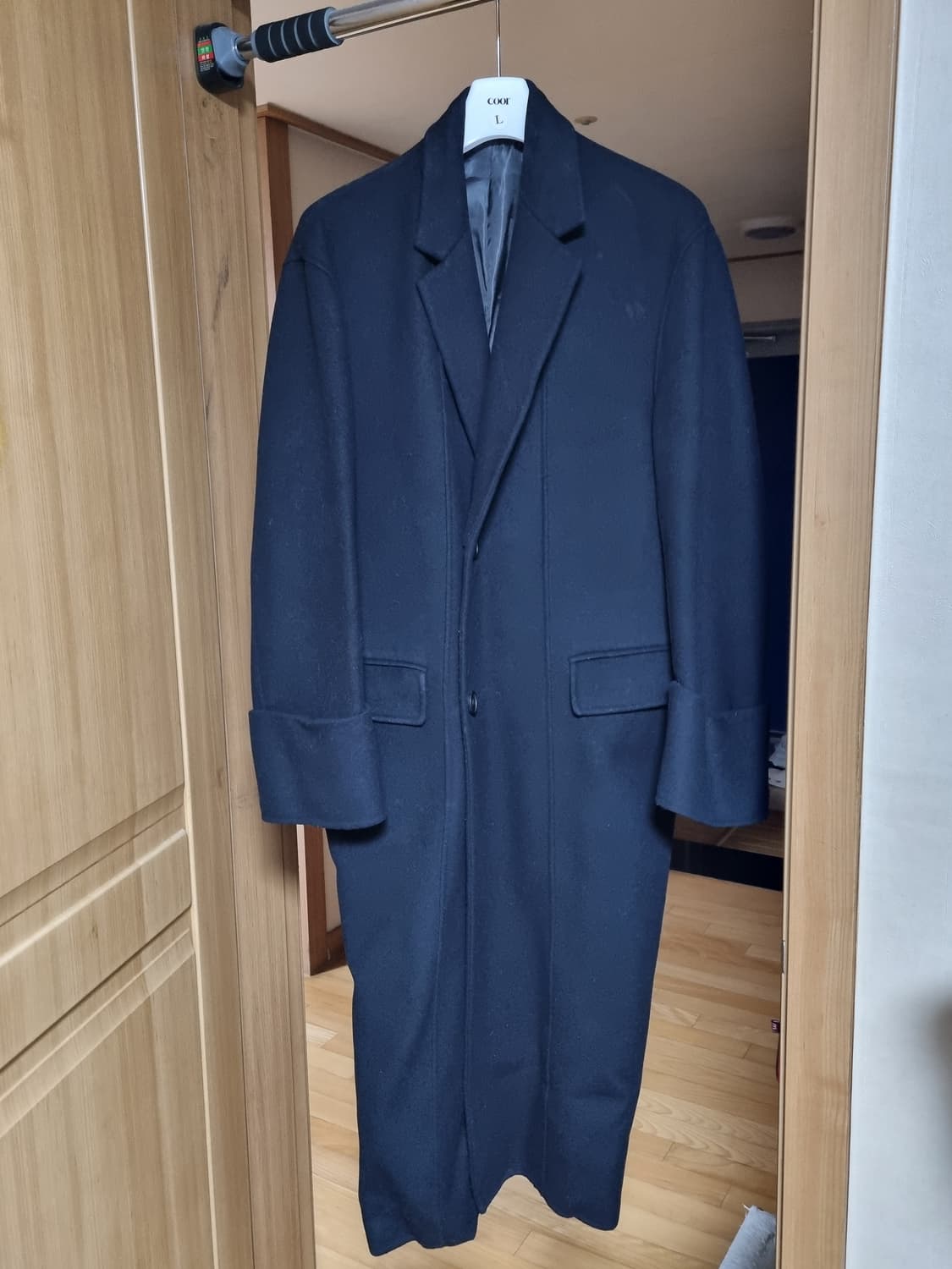 (44) 17FW 우영미 턴업코트 블랙 상품이미지1