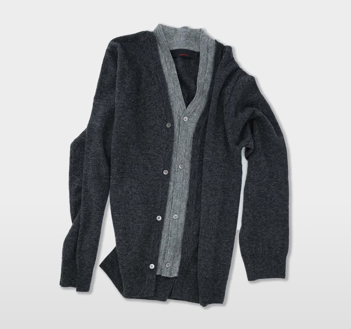 애니타임로릭 레이어드 aza가디건 챠콜 상품이미지1