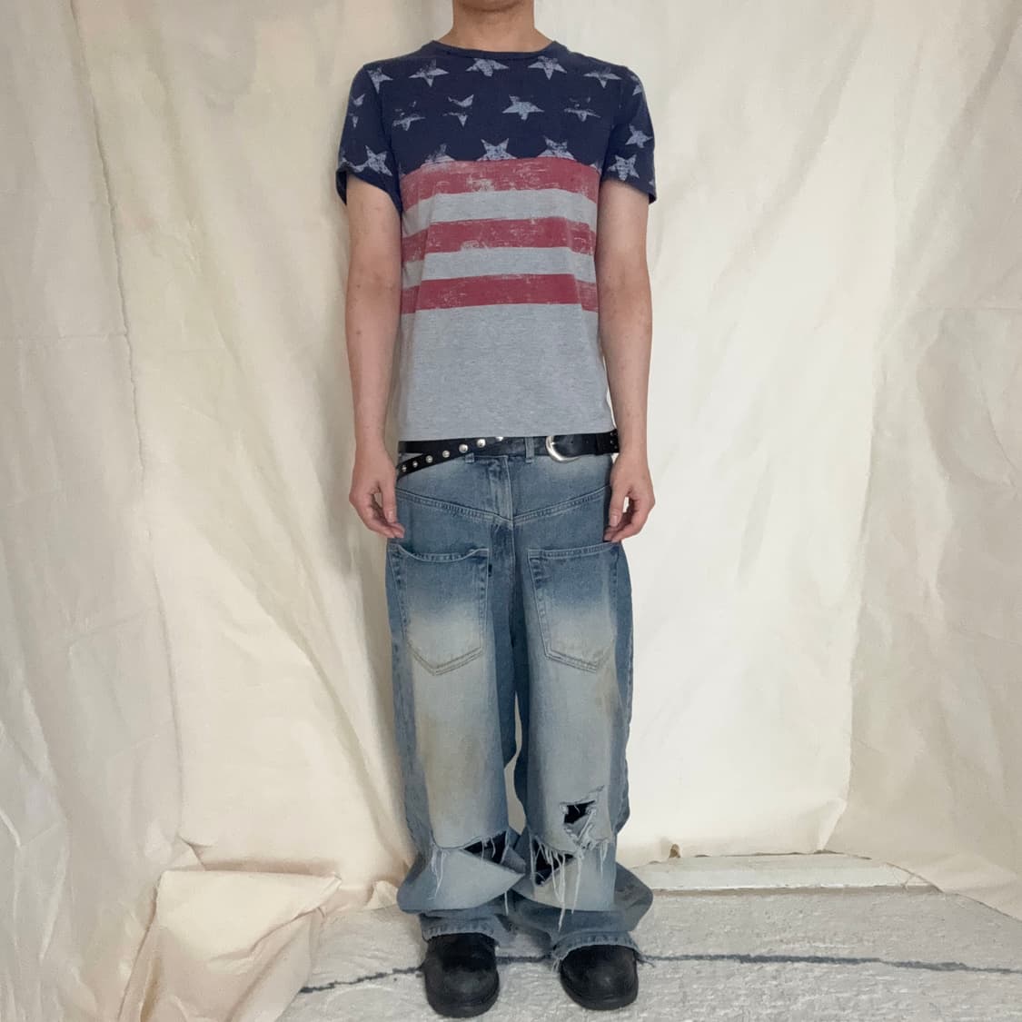 American Flag Marl Jersey T-Shirt 상품이미지4