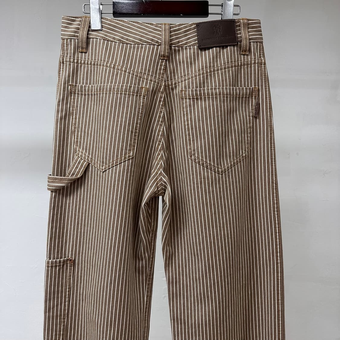 브루넬로 쿠치넬리 남성 스트라이프 워크웨어 팬츠  USA4 J41 상품이미지5