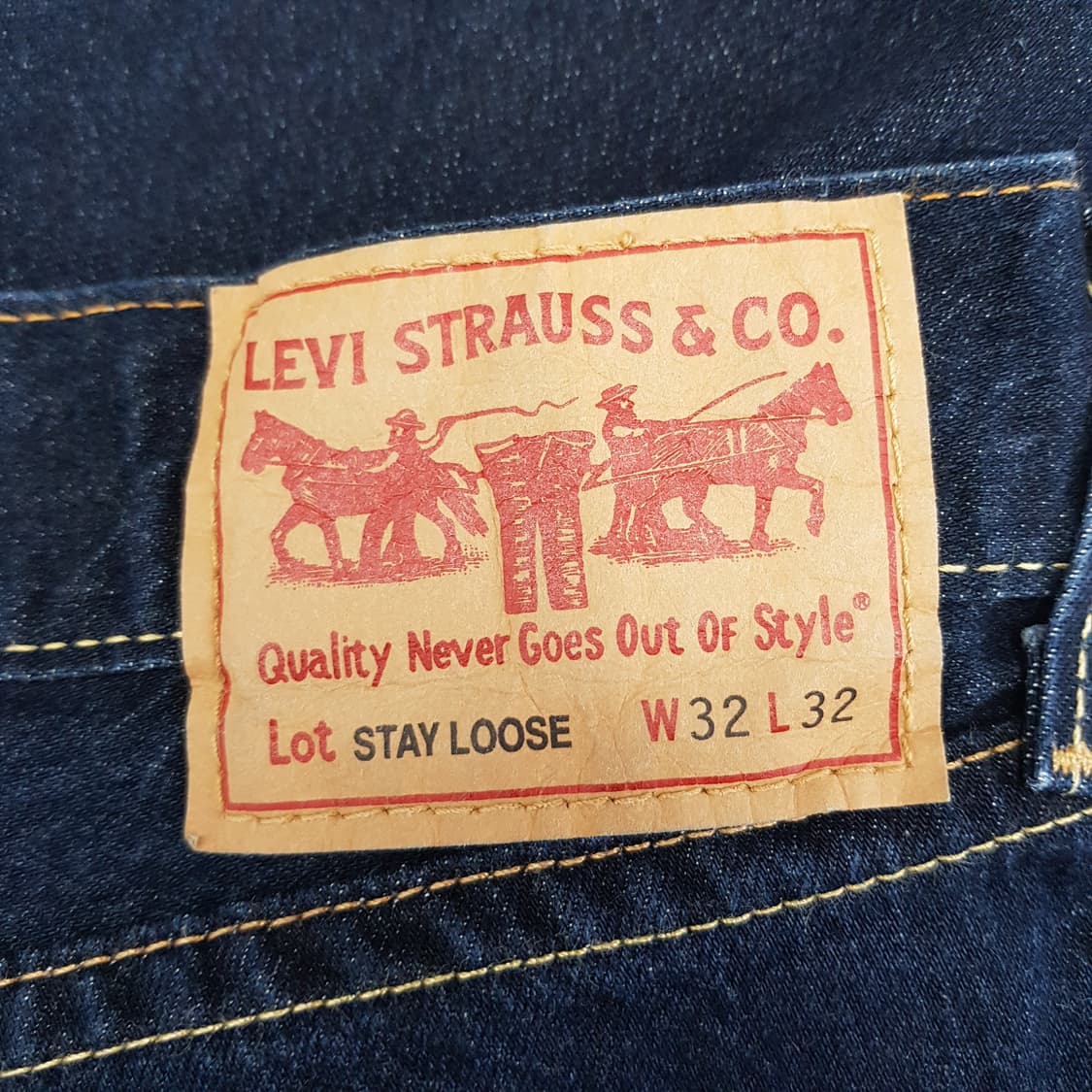 리바이스 루즈핏 진청 데님 팬츠 32 사이즈
 상품이미지3