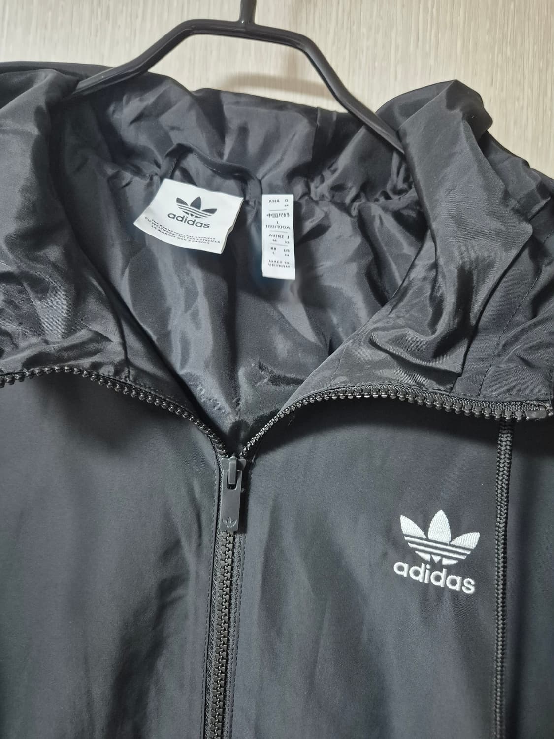 (24년) 아디다스 아디컬러 트레포일 빅 로고 바람막이 후드 자켓 상품이미지5