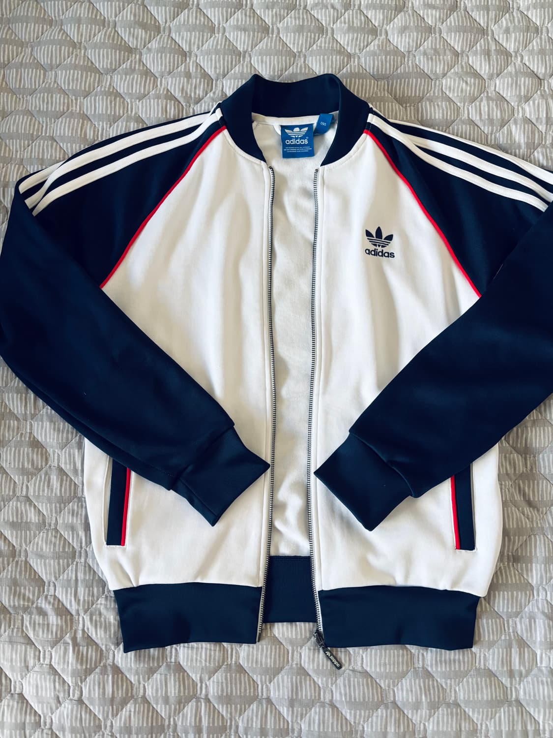 아디다스 슈퍼스타 트랙탑 져지 화이트 네이비 95사이즈 상품이미지1