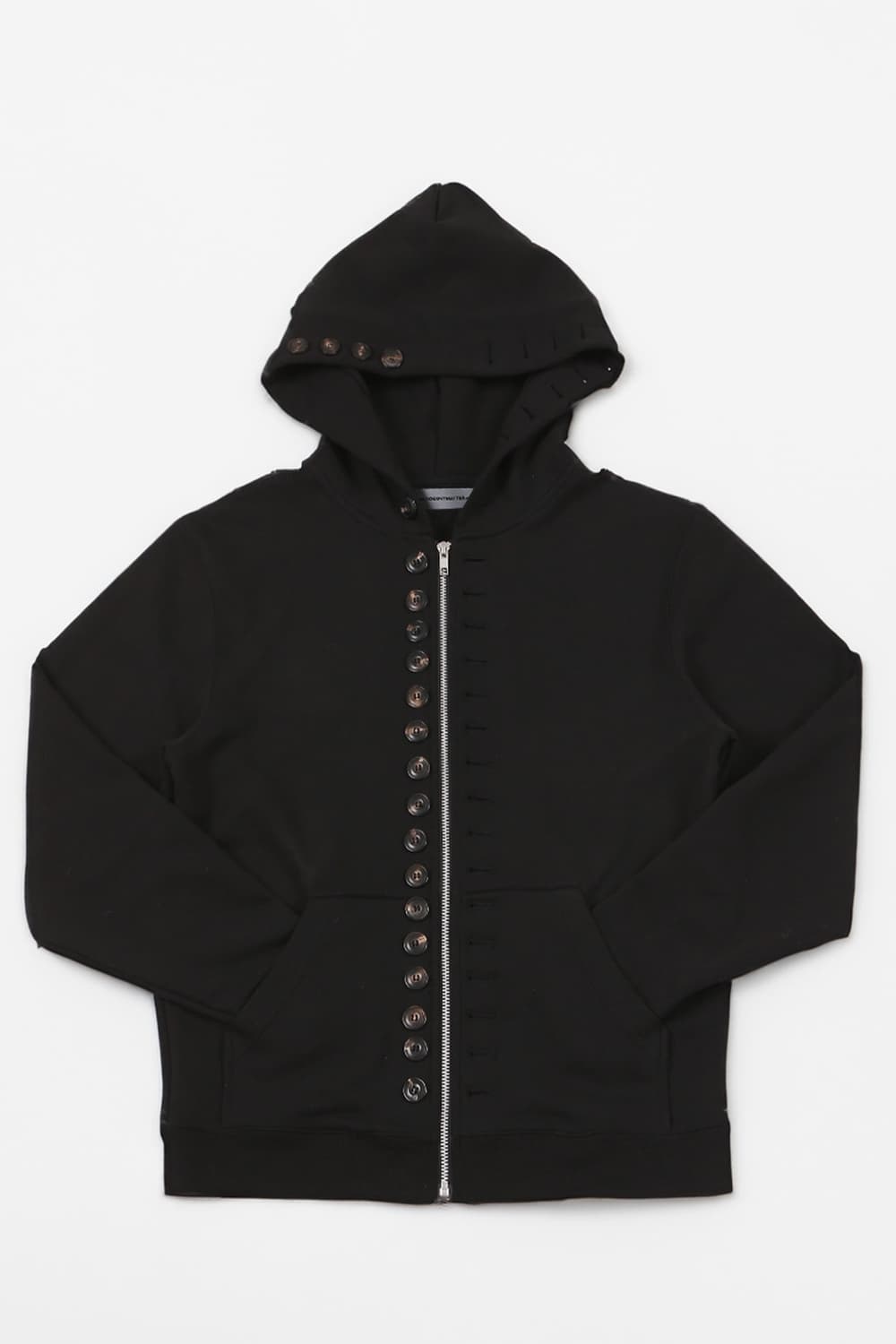 더즌매러 Button Hoodie (Black) 1사이즈 상품이미지1