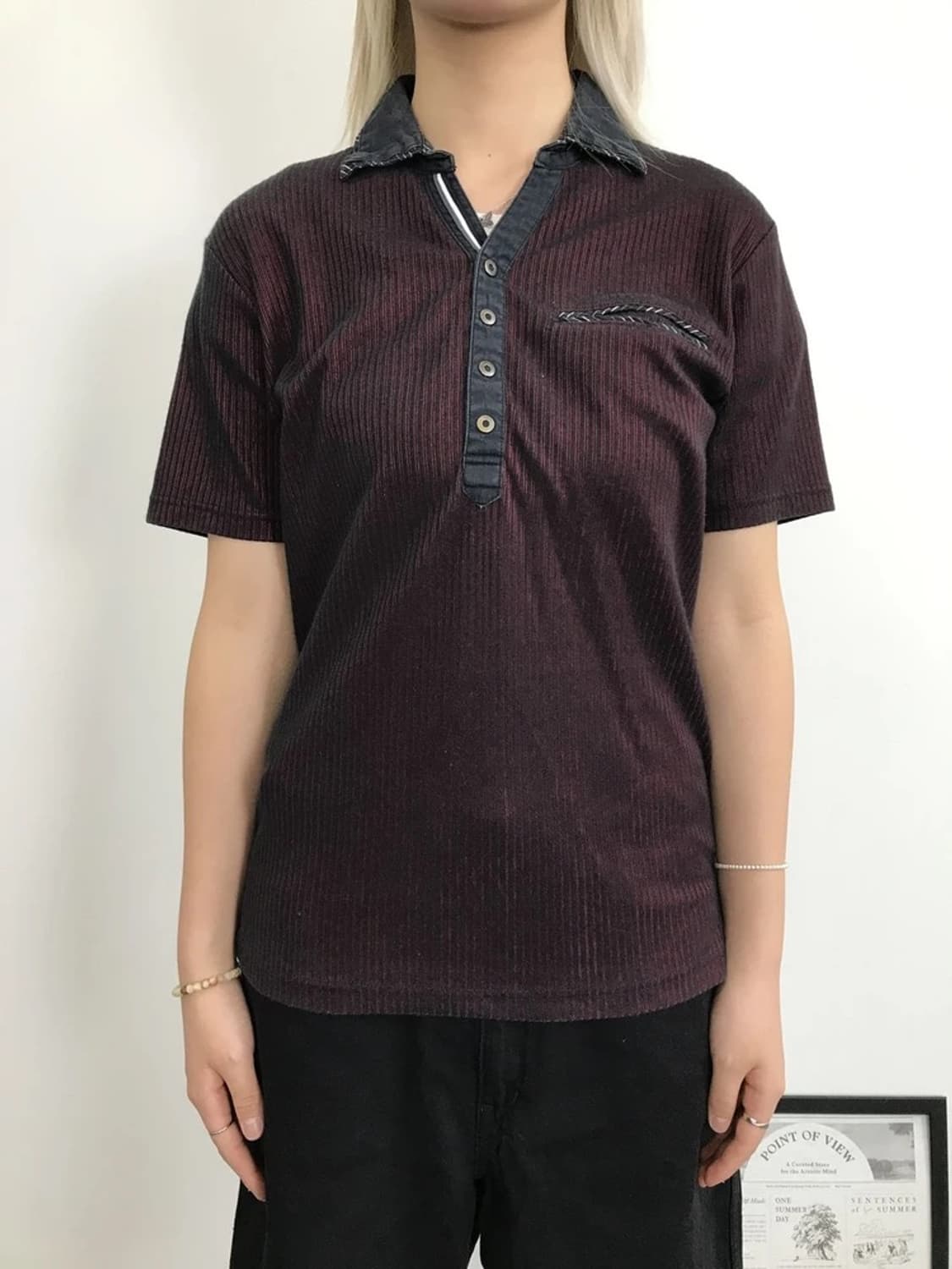 Nota Bene Stripe Polo Henley Shirt 상품이미지2
