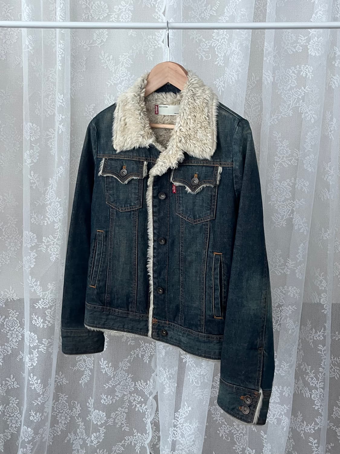 90) 리바이스 여성 양털 쉐르파 데님 자켓 상품이미지2