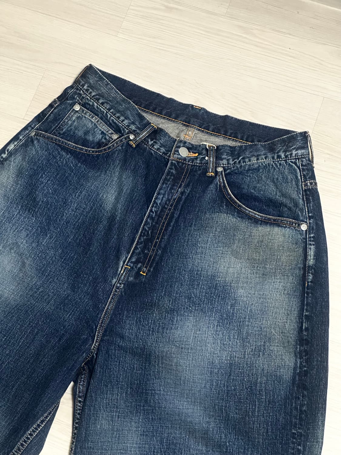 ANCELLM 안셀름 에이징 와이드 데님 팬츠 상품이미지5