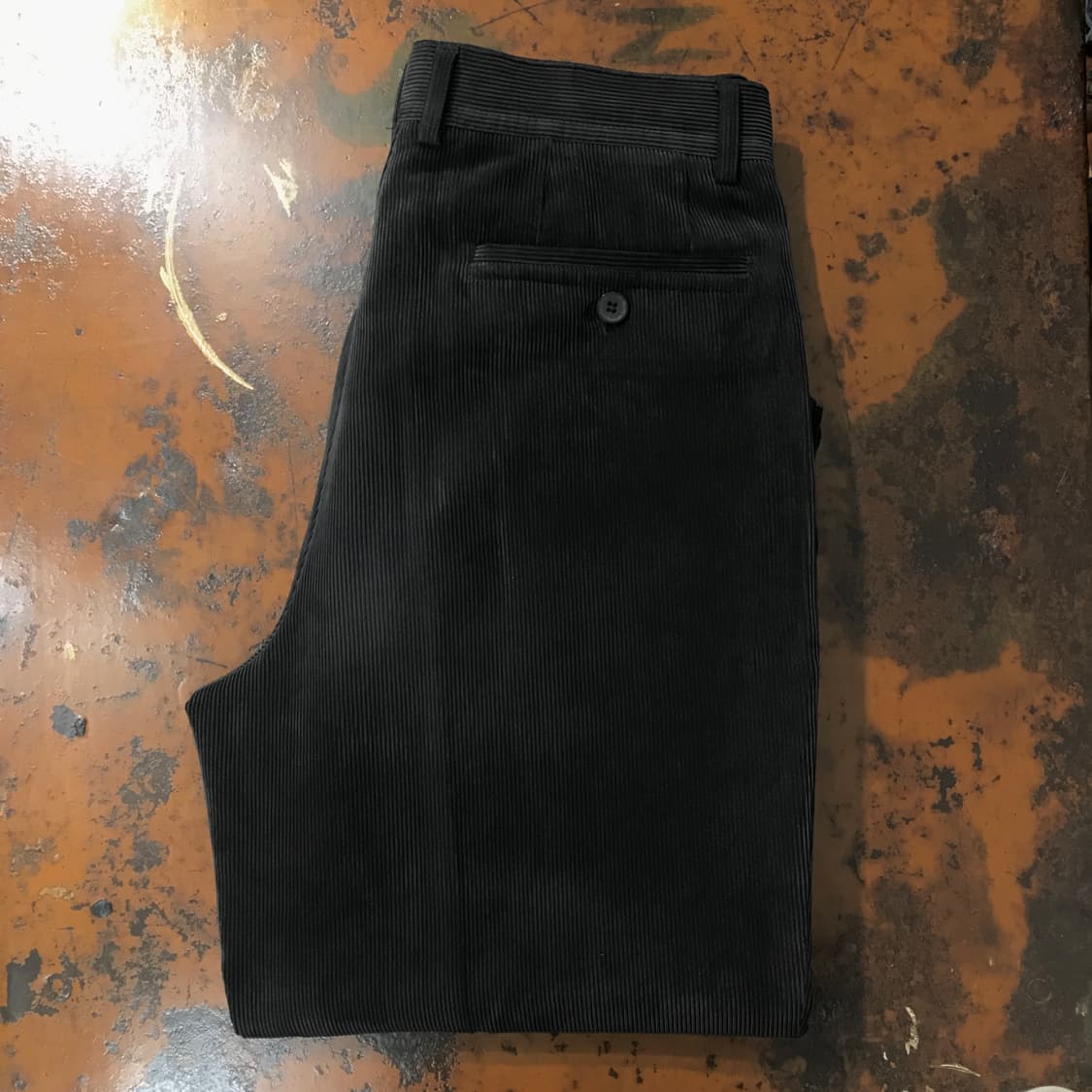 빈티지 블랙 핀턱 코듀로이 팬츠 허리 30 31  상품이미지1