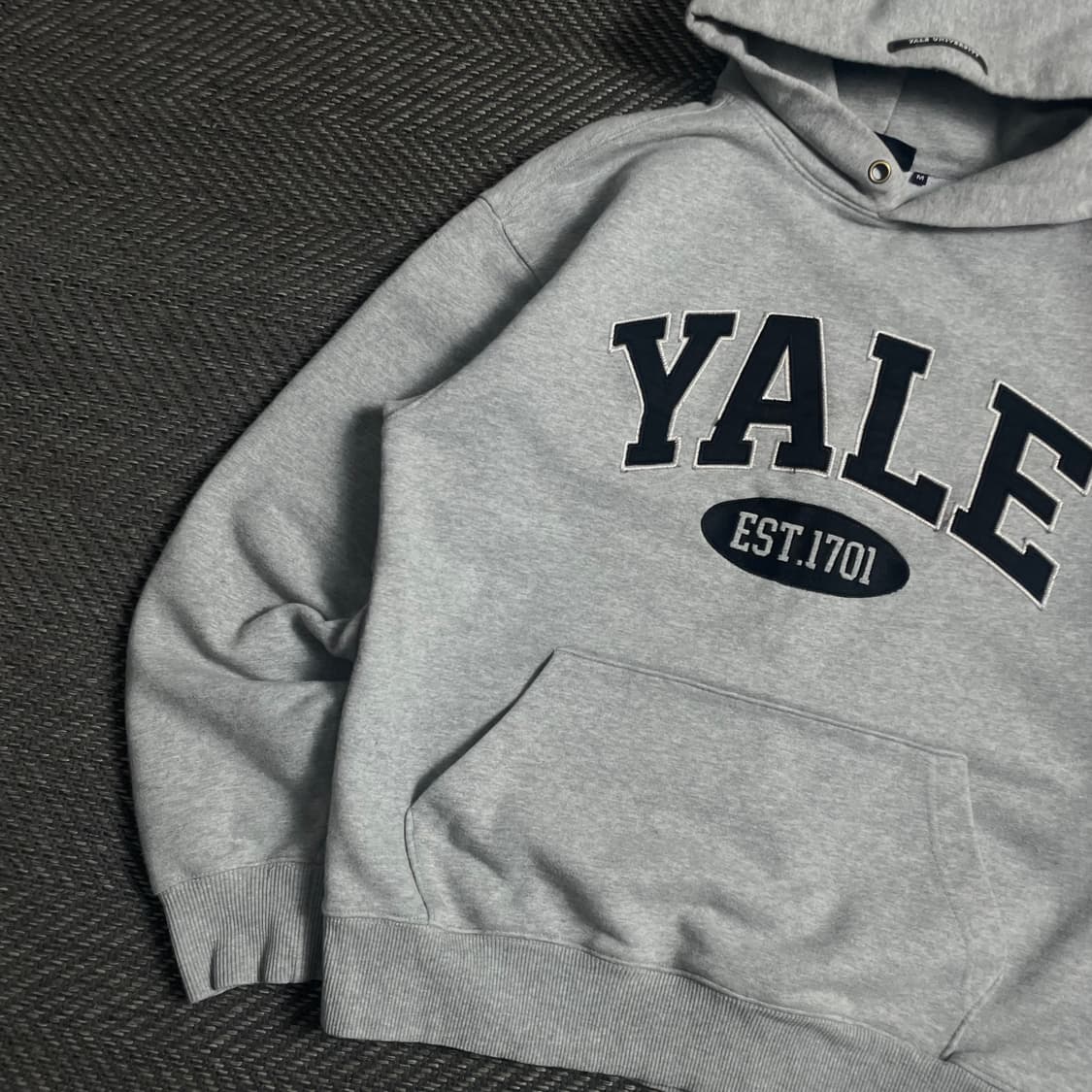 예일 아치로고 그레이 후드 티셔츠o 4839 상품이미지2