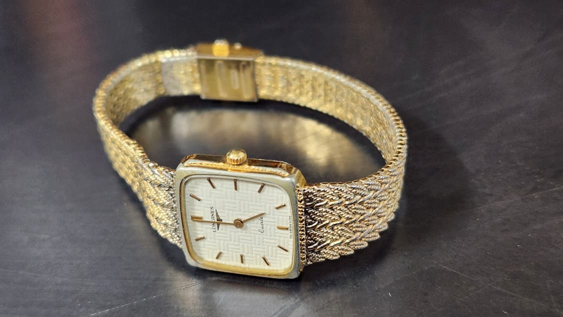 론진 한정판 빈티지 금장 여성시계 상품이미지1