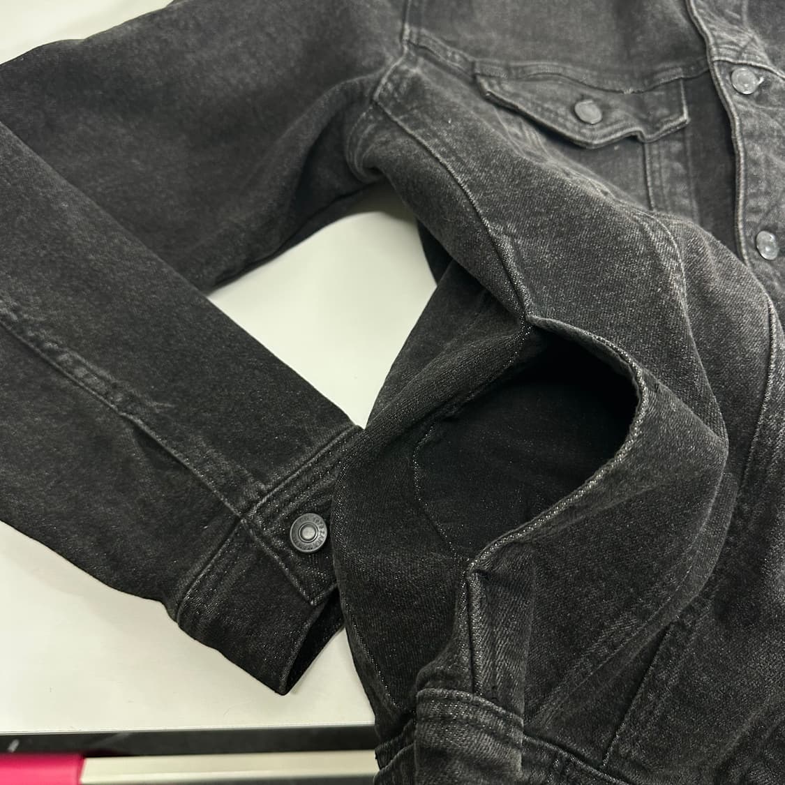 XL 자라 흑청 데님자켓 상품이미지2