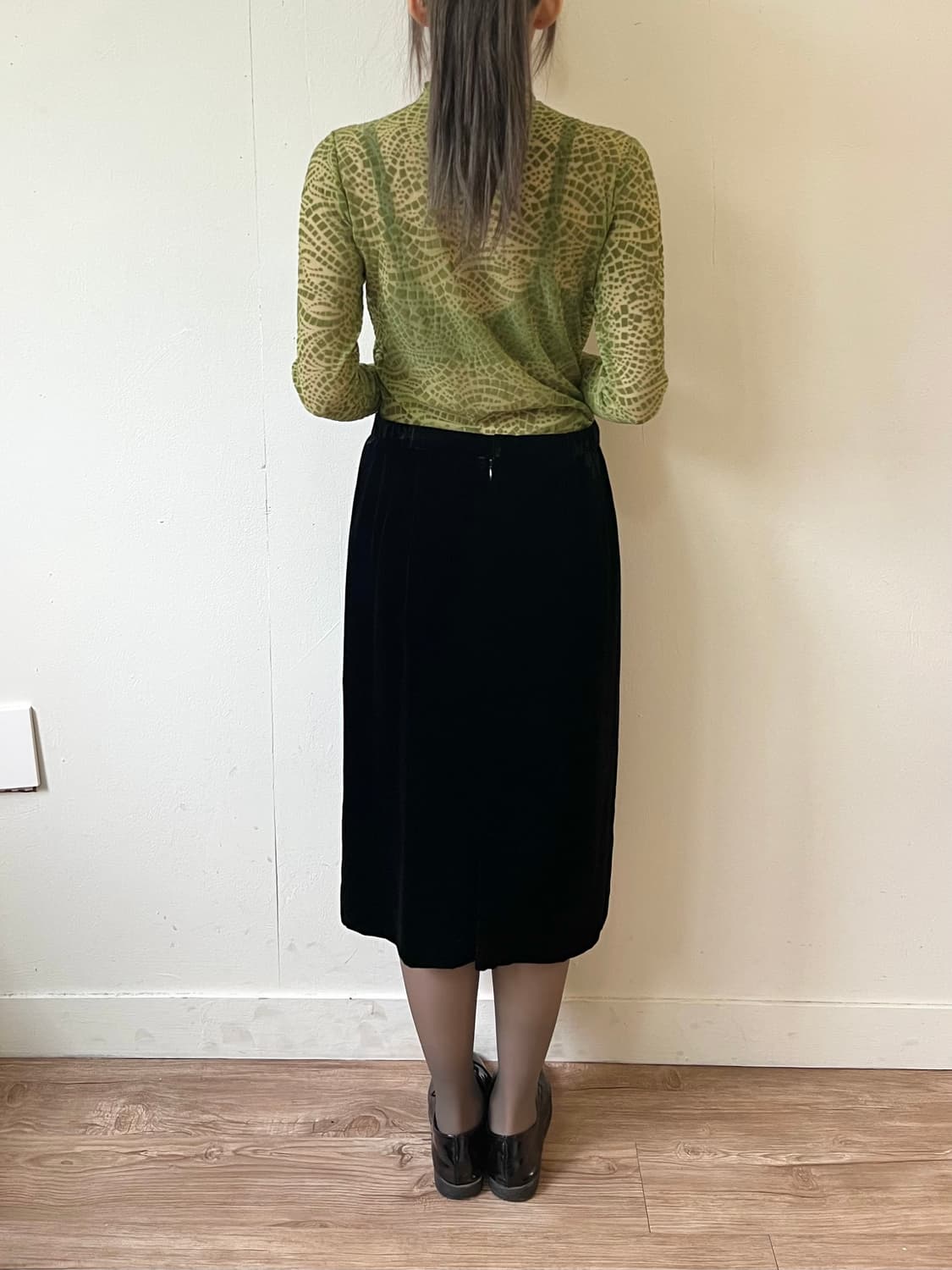 L’AUBE du NONA 벨벳 스커트 상품이미지8