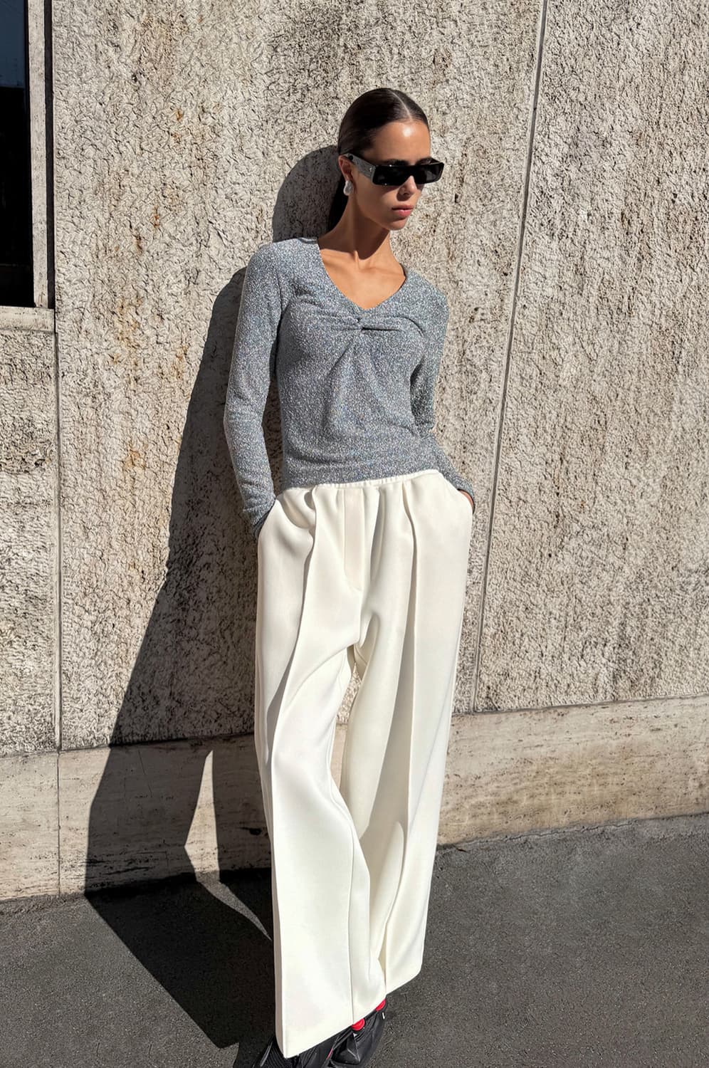 드래곤블루스 글리터링 슬림 저지 탑 - 블랙, 실버 M 상품이미지4