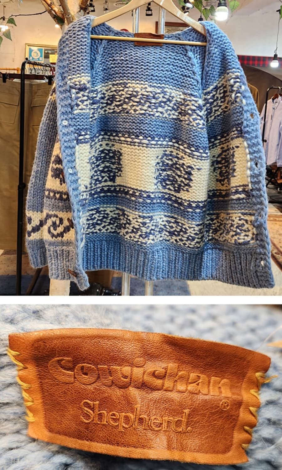 캐나다 핸드메이드 양모 인디언 코위찬 후드 스웨터 cowichan 상품이미지9