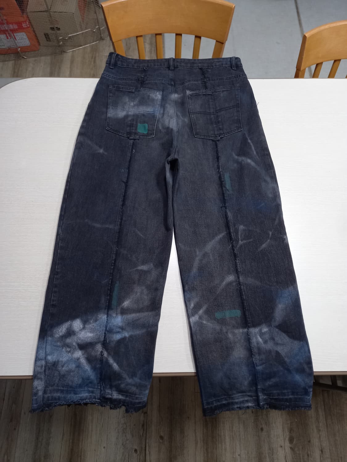 34 JEANMONEY 와이드 크롭진 블랙 커스텀 34-557 상품이미지2