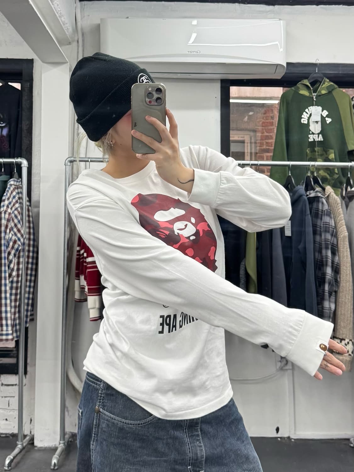 베이프 적계 빅사루 롱슬리브 상품이미지3