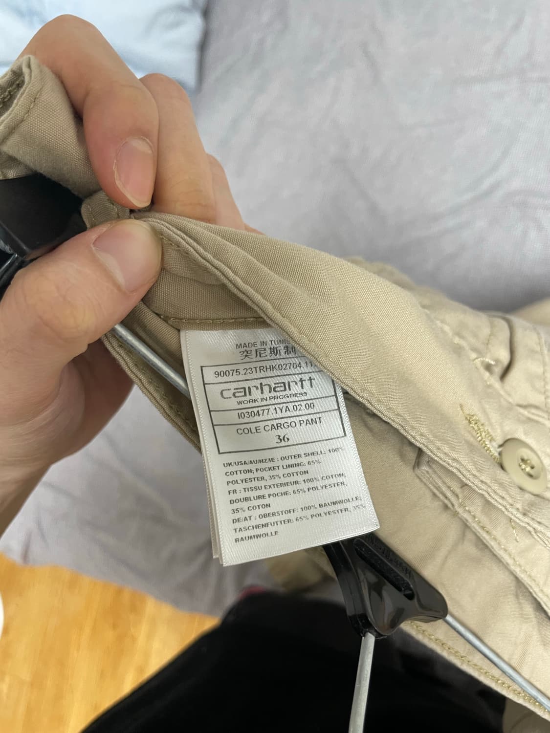 칼하트 콜 카고 팬츠 레인 36 상품이미지3