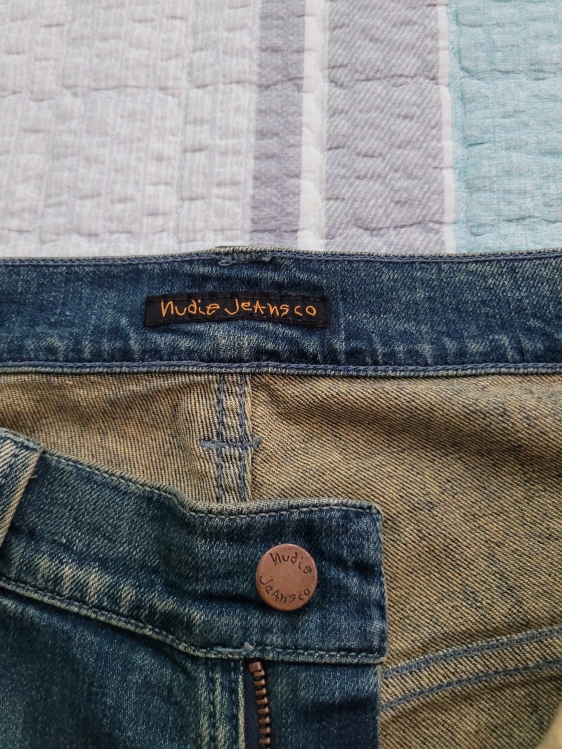  누디진 Nudie jean 씬핀 오가닉 그린블루 스판슬림진 32-33 상품이미지3