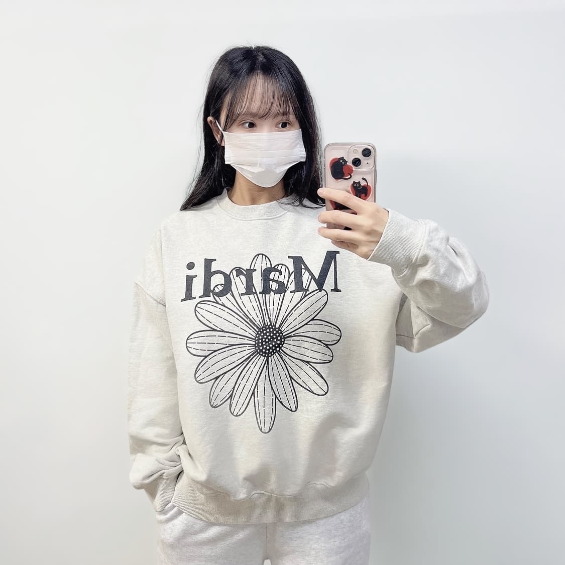 마르디메크르디 플라워 맨투맨 상품이미지1