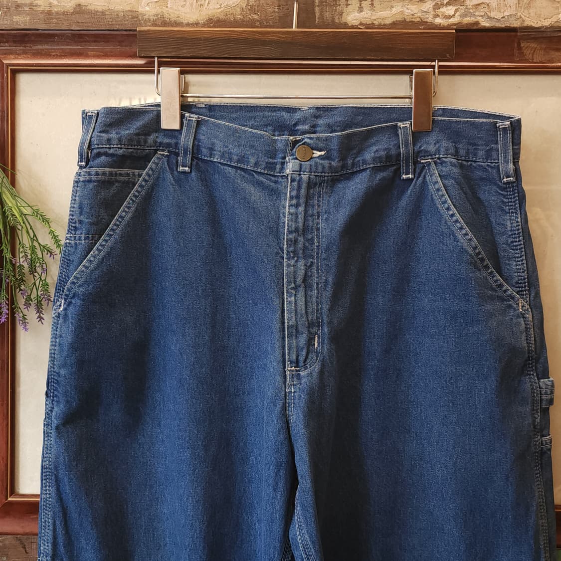 칼하트 카펜터 데님팬츠 워크팬츠 칼하트 덩가리 진청 34x34 상품이미지3