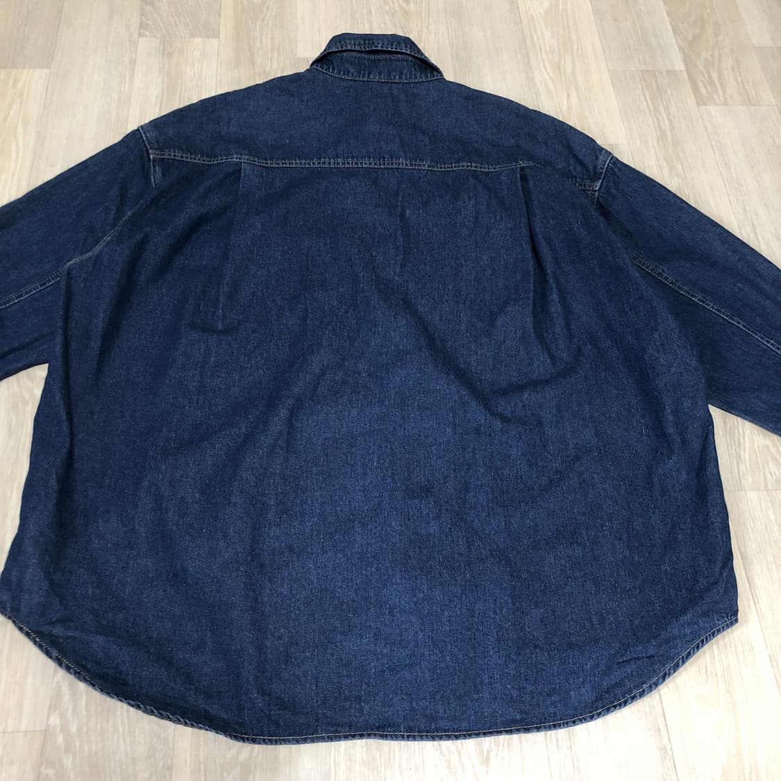 (XL) 트레셔 THRASHER 오버핏 플레임 데님 셔츠 인디고 상품이미지10