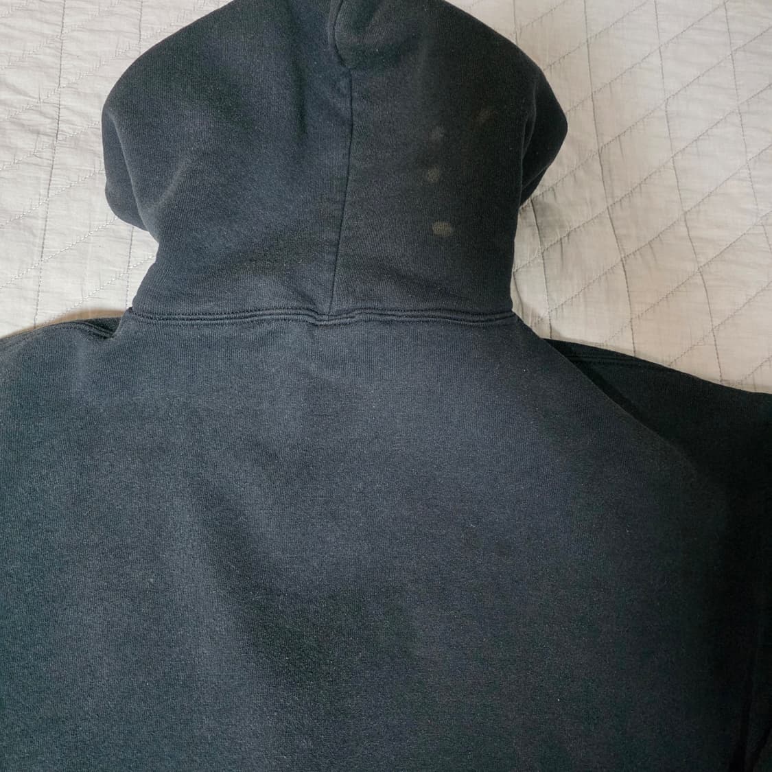 [L] 90s 빈티지 러셀 애슬레틱 후드집업 블랙 ver.블리칭트래쉬드 상품이미지6