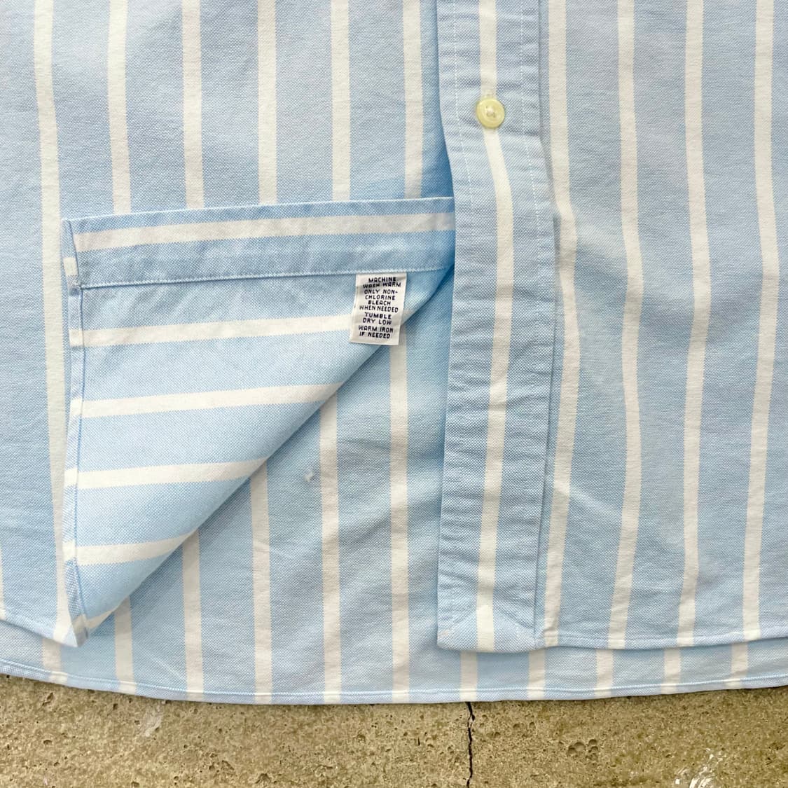 90's 폴로 OCBD 1/2 셔츠 XL 상품이미지5