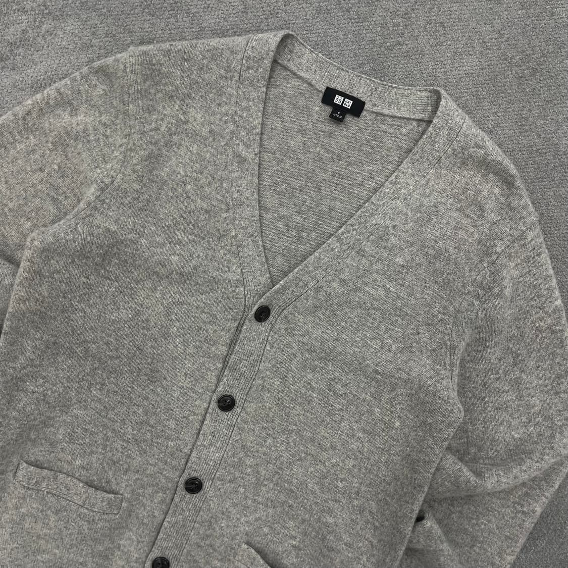 S 유니클로 울 그레이 가디건 상품이미지2