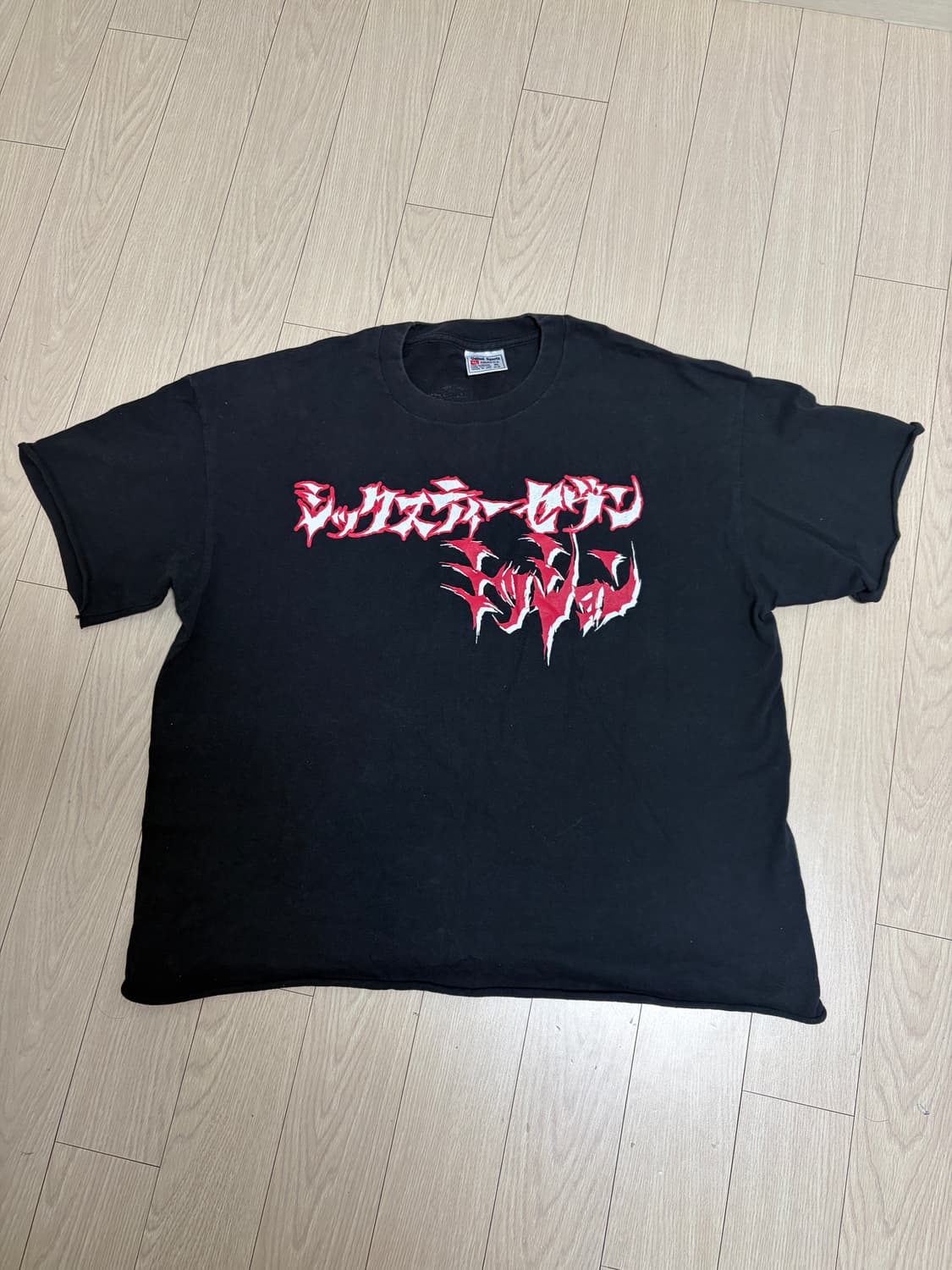 미제 빈티지 티셔츠 밑단 커팅 상품이미지1