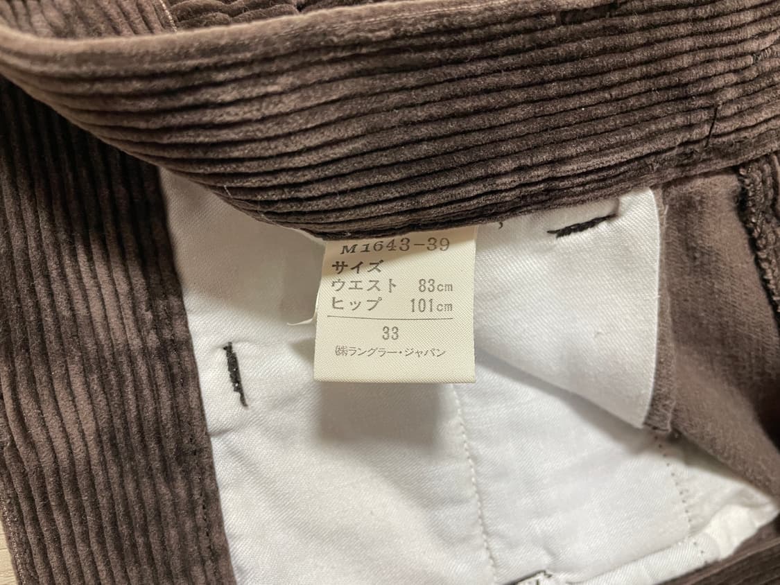 31~32) 90s 랭글러 투턱 코듀로이 팬츠(민트급)RRL&LVC&폴로 상품이미지4
