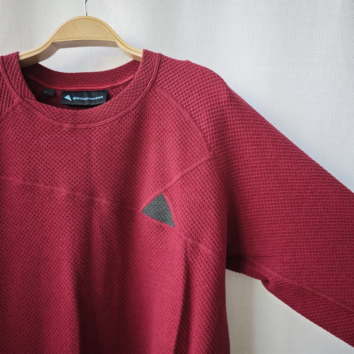 클라터뮤젠 Huge Crew 울혼방 긴팔 티셔츠 와인레드 M 상품이미지2