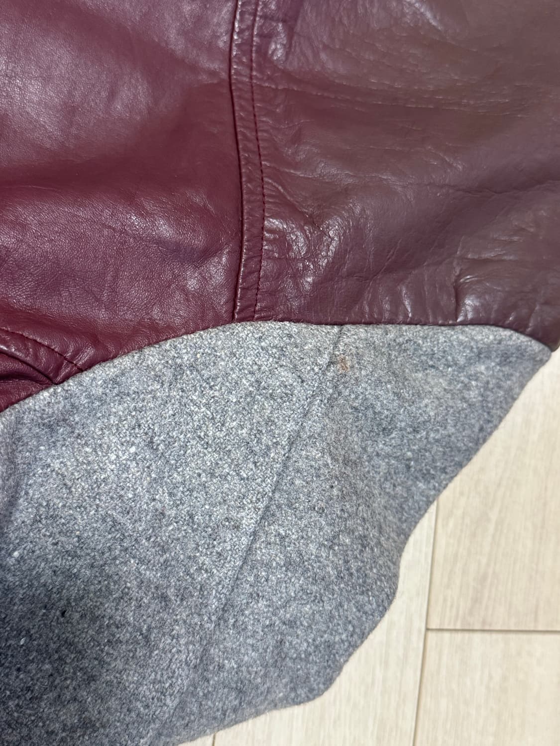 USA 8-90s 양가죽 바시티자켓 상품이미지7