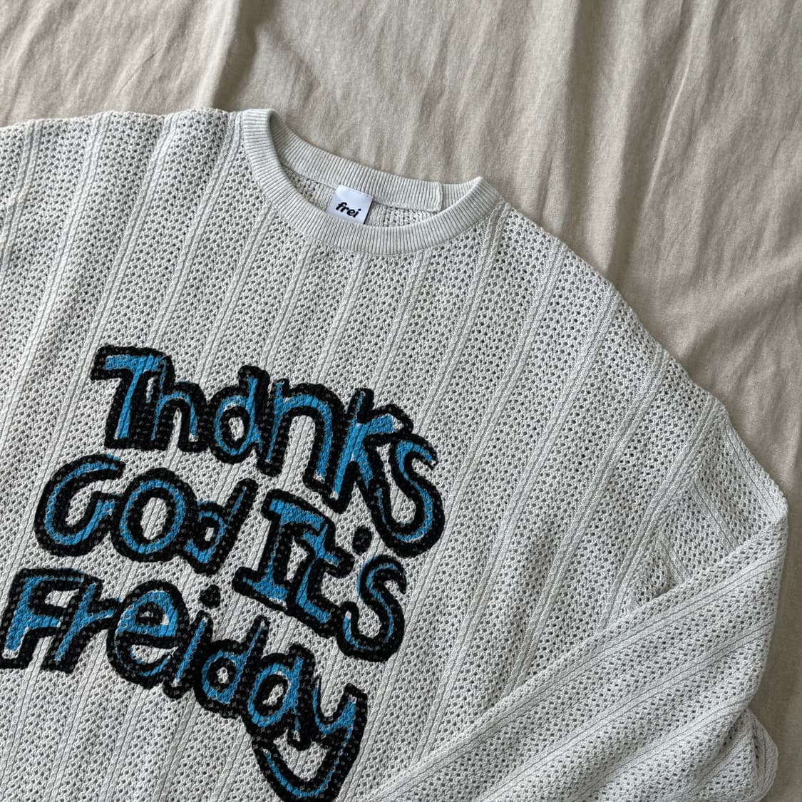 프라이 펀칭 슬로건 피오 니트 M 상품이미지2