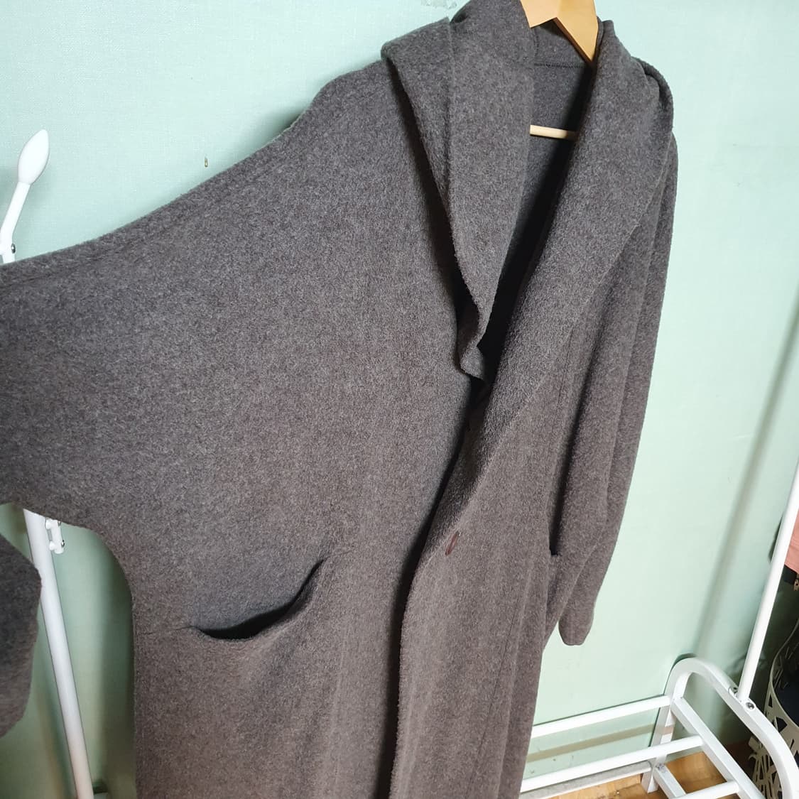 이세이미야케 에어울 후드 롱 코트 2사이즈 상품이미지6