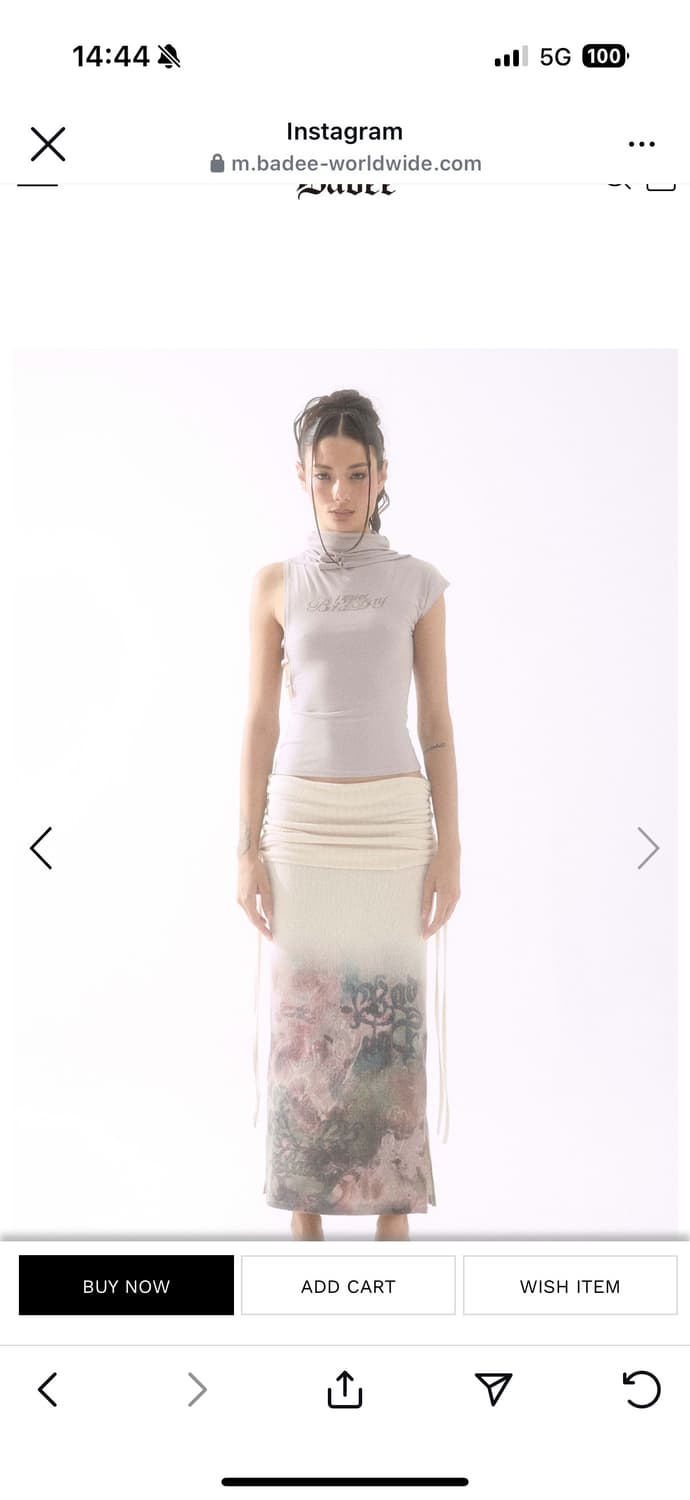 배디 One Shoulder Cut-Out Top Sand 상품이미지2