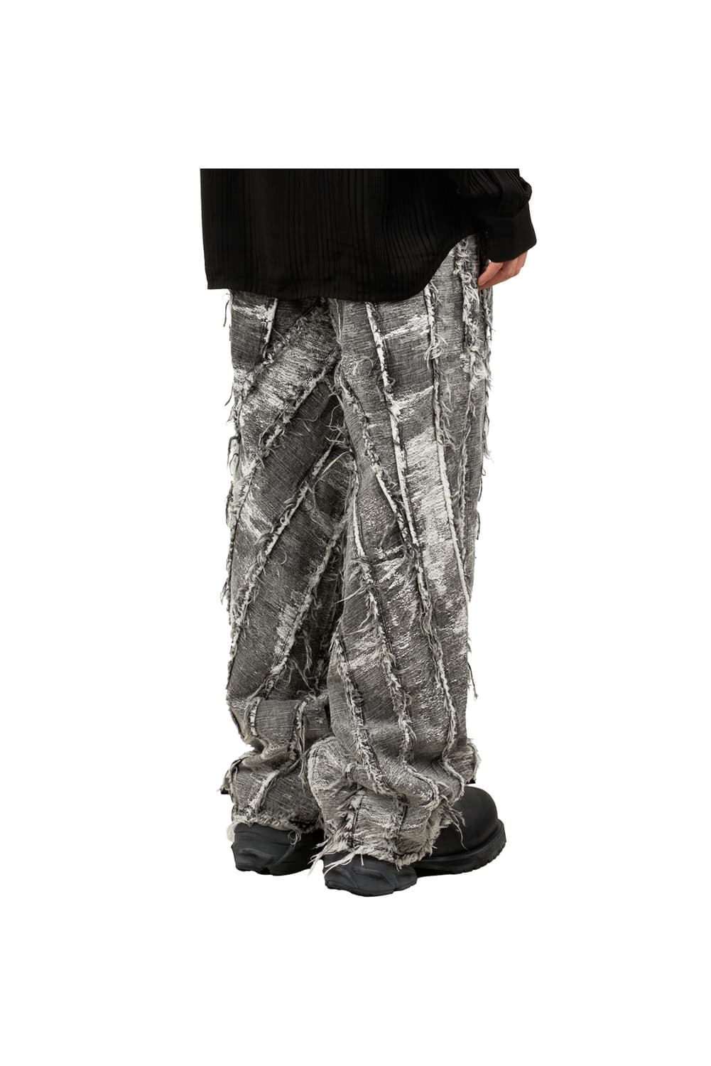 새상품 탁 TAAKK 블랙 케미컬 웨이빙데님 2사이즈  상품이미지6