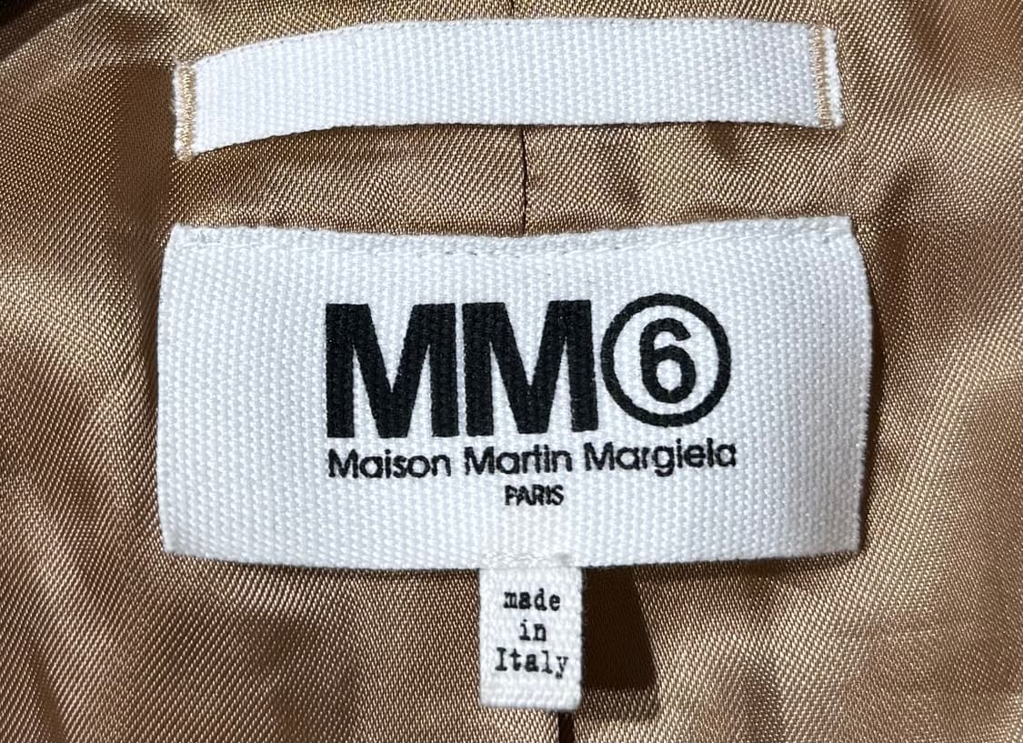 메종 마르지엘라 MM6 더블 브레스티드 카멜 벨티드 롱 코트 상품이미지4