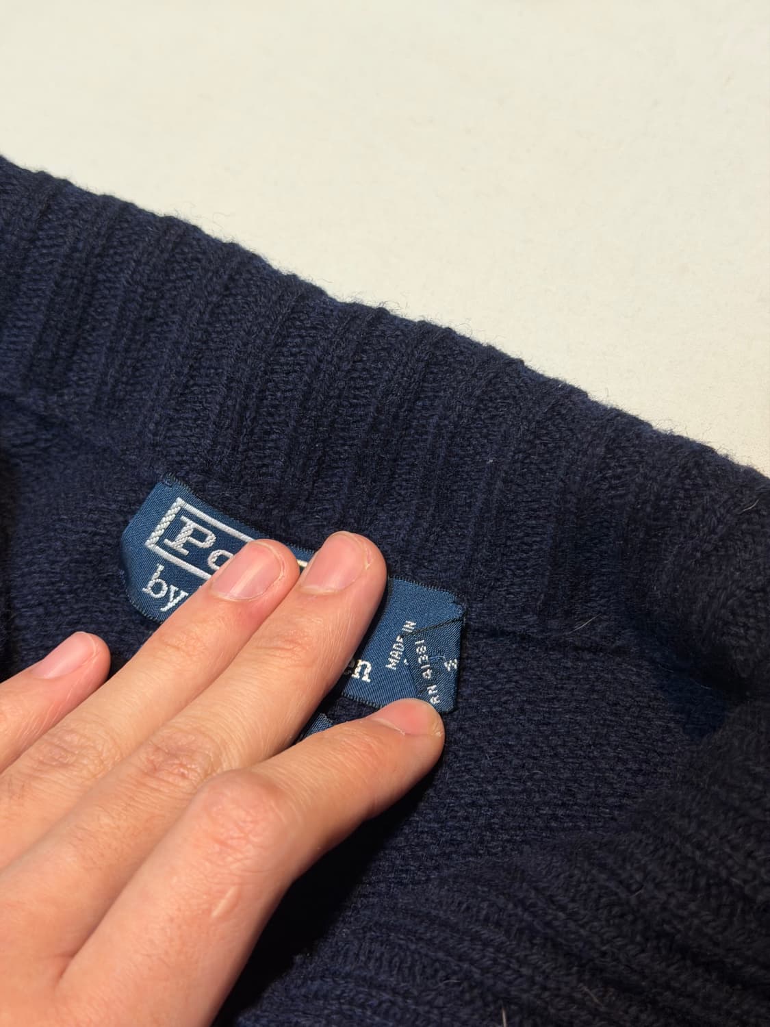 00s 폴로 랄프로렌 대장급 투웨이 울 니트집업 네이비 상품이미지3