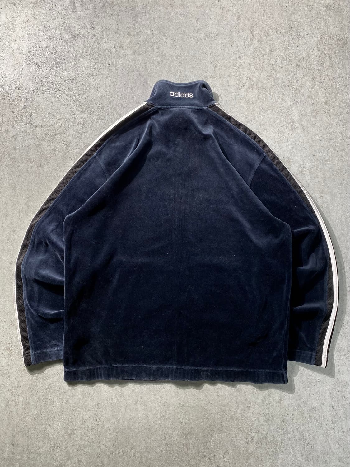 [M] 00s Adidas 아디다스 다크네이비 벨루어 트랙져지 셋업 상품이미지5