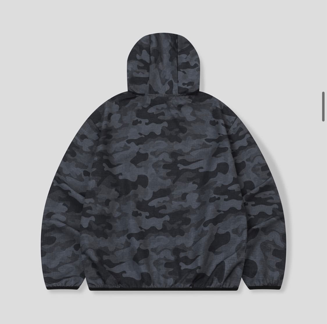 [슬로우레코드하우스] 립스탑 카모 윈드브레이커 (차콜/M사이즈) 상품이미지2