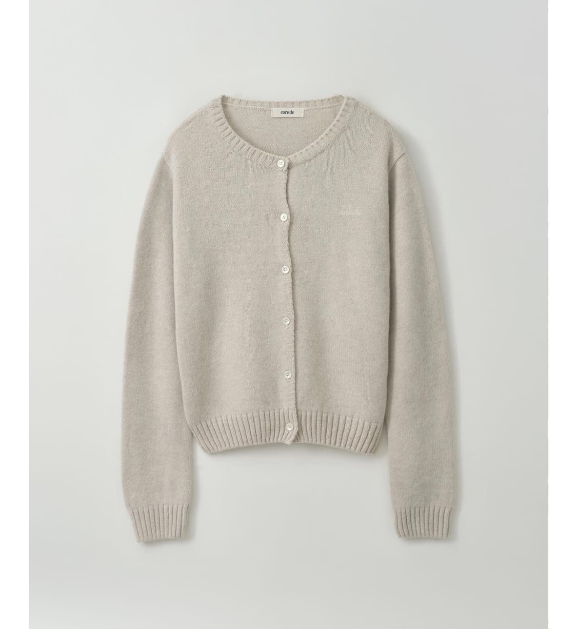 코어드 베이비 알파카 가디건 오트밀 상품이미지1