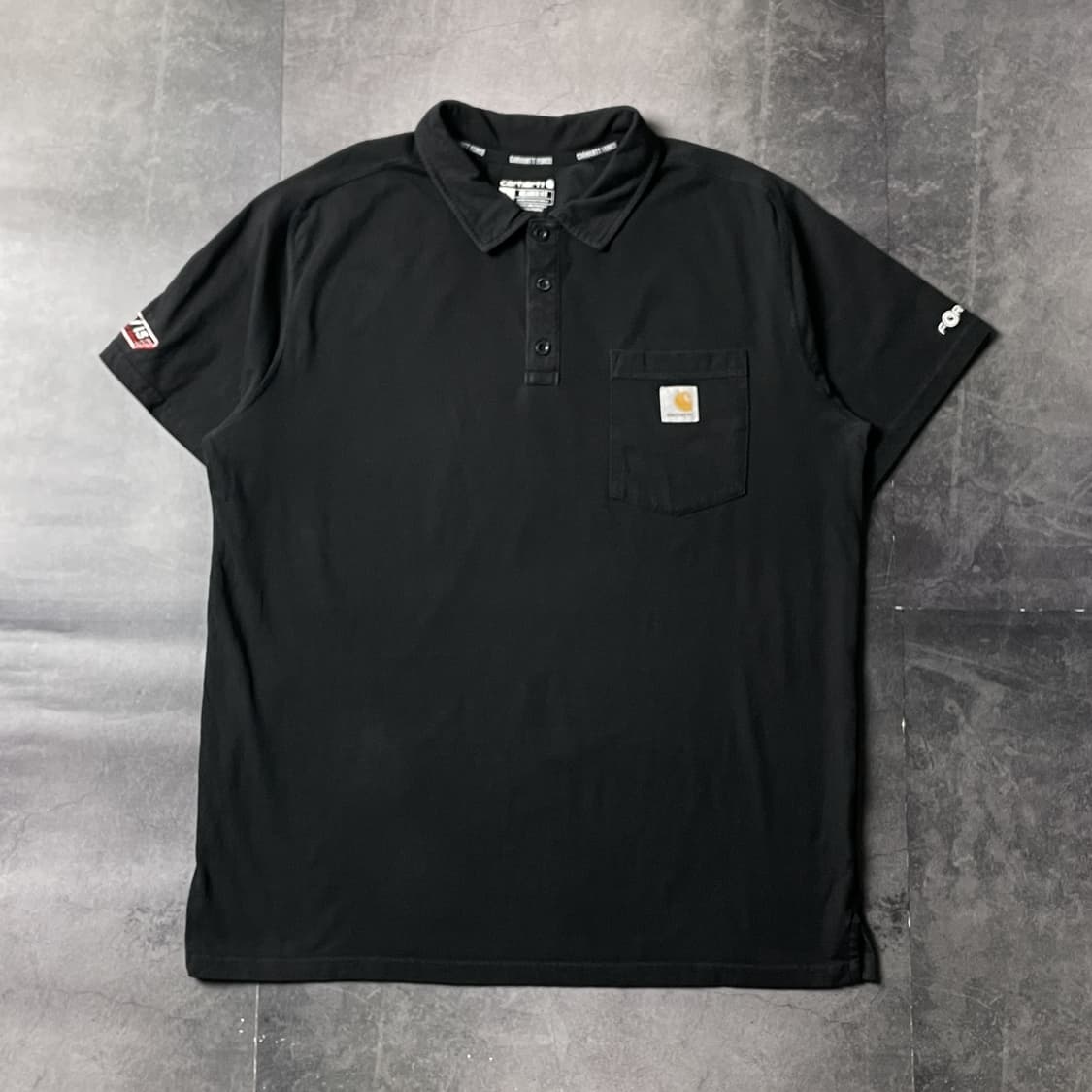 CARHARTT 칼하트 블랙 포켓 반팔 카라티셔츠 A01139 상품이미지1