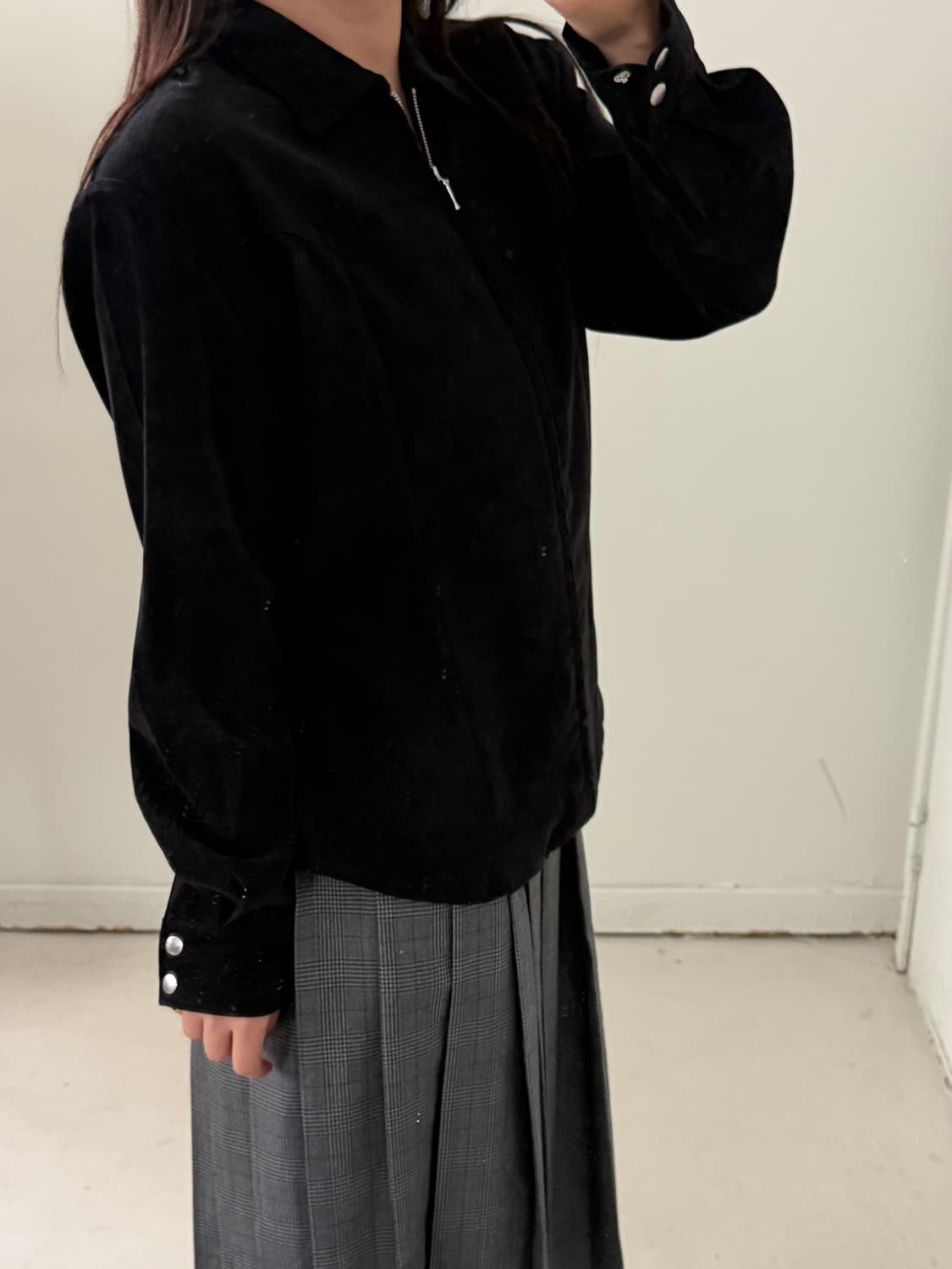 일본빈티지 블랙 스웨이드 웨스턴셔츠 자켓 상품이미지4